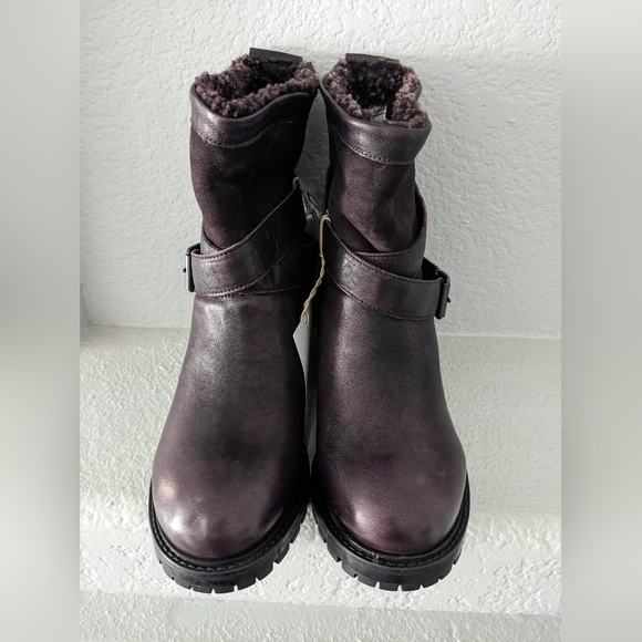 Ross & Snow Emilina SP Shearling Boots Frosted Winter Plum Size 8 NWOT - Picture 2 of 12